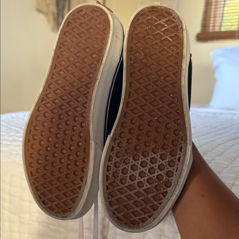 Vans Black and White Women's Sneakers - Picture 4 of 5